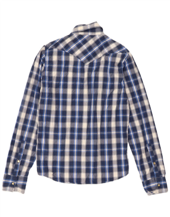 Camicia Hollister da uomo Small Blue Check in cotone