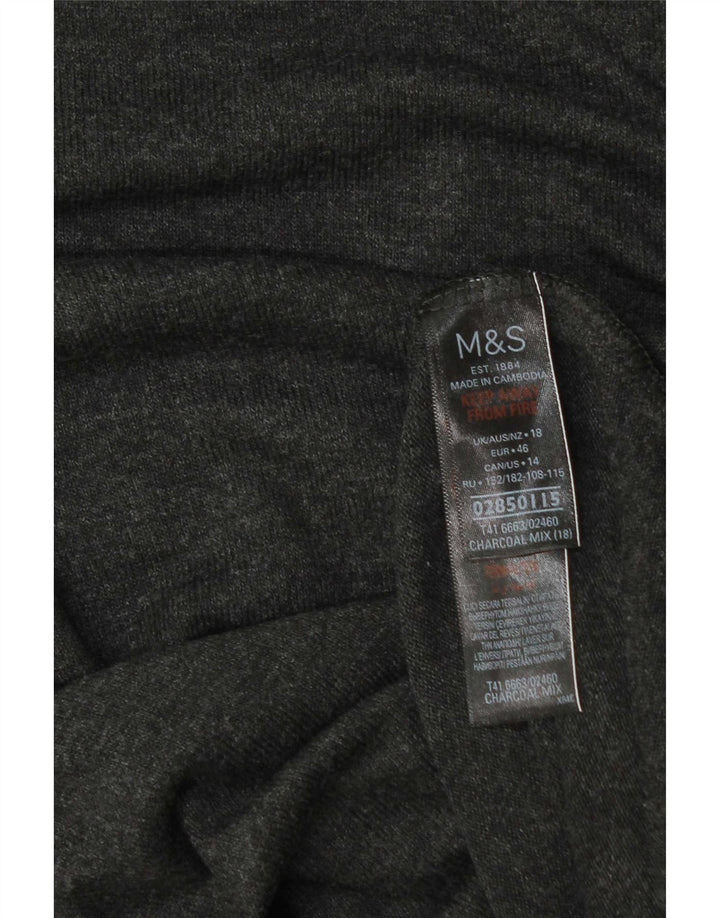 T-shirt da donna Marks & Spencer Top UK 18 XL viscosa grigia