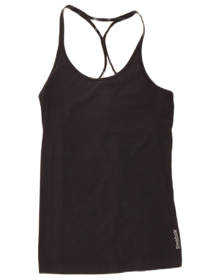 Canotta Reebok da donna UK 8 Small nera in poliammide
