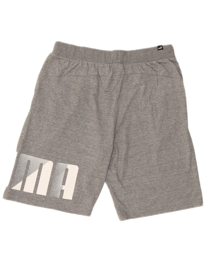 PUMA Mens Graphic Sport Shorts Large  Grey Cotton