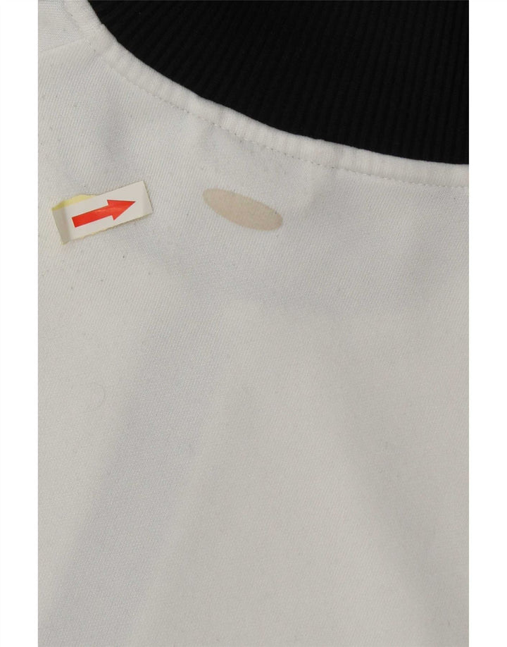 Giacca da tuta da donna Adidas UK 18 XL Poliestere color block bianco