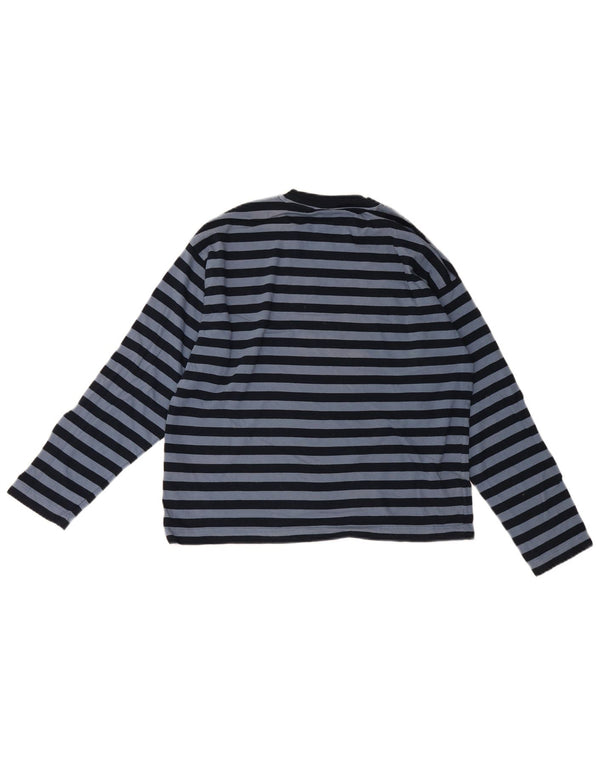 Top Carhartt da uomo a maniche lunghe XS in cotone a righe blu navy