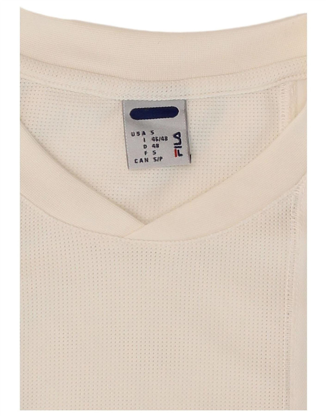 FILA Mens T-Shirt Top Small White Polyester