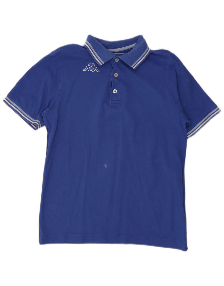 Polo Kappa Uomo Piccola in Cotone Rigato Blu