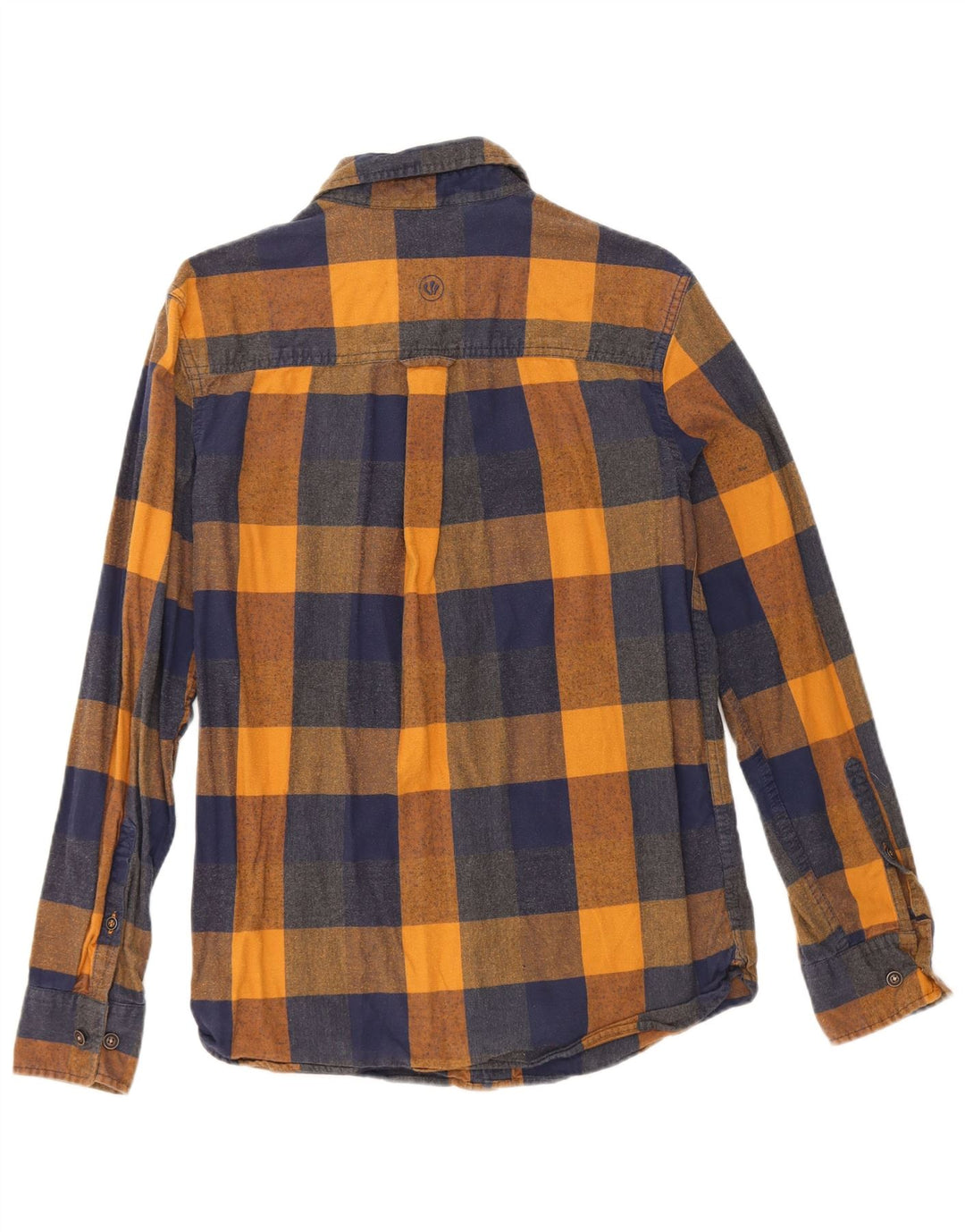 Camicia in flanella da uomo Fat Face XS in cotone a quadri blu navy