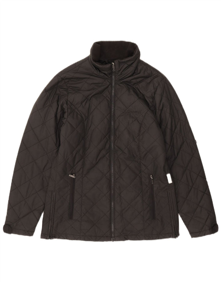 Giacca trapuntata oversize da donna Schoffel UK 10 piccola in poliestere nero