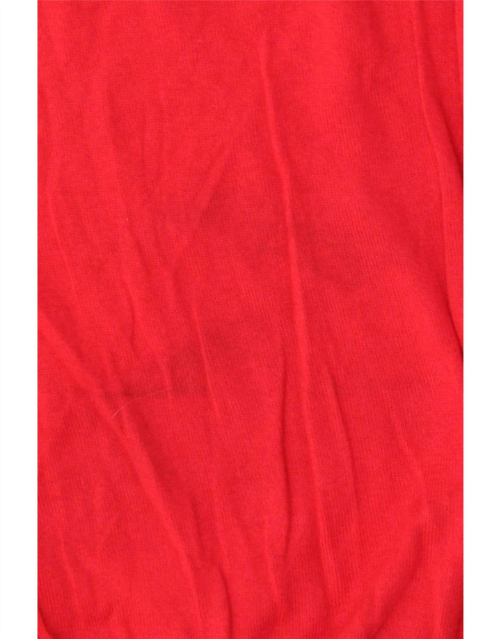 Maglione girocollo da uomo Zara grande in cotone rosso
