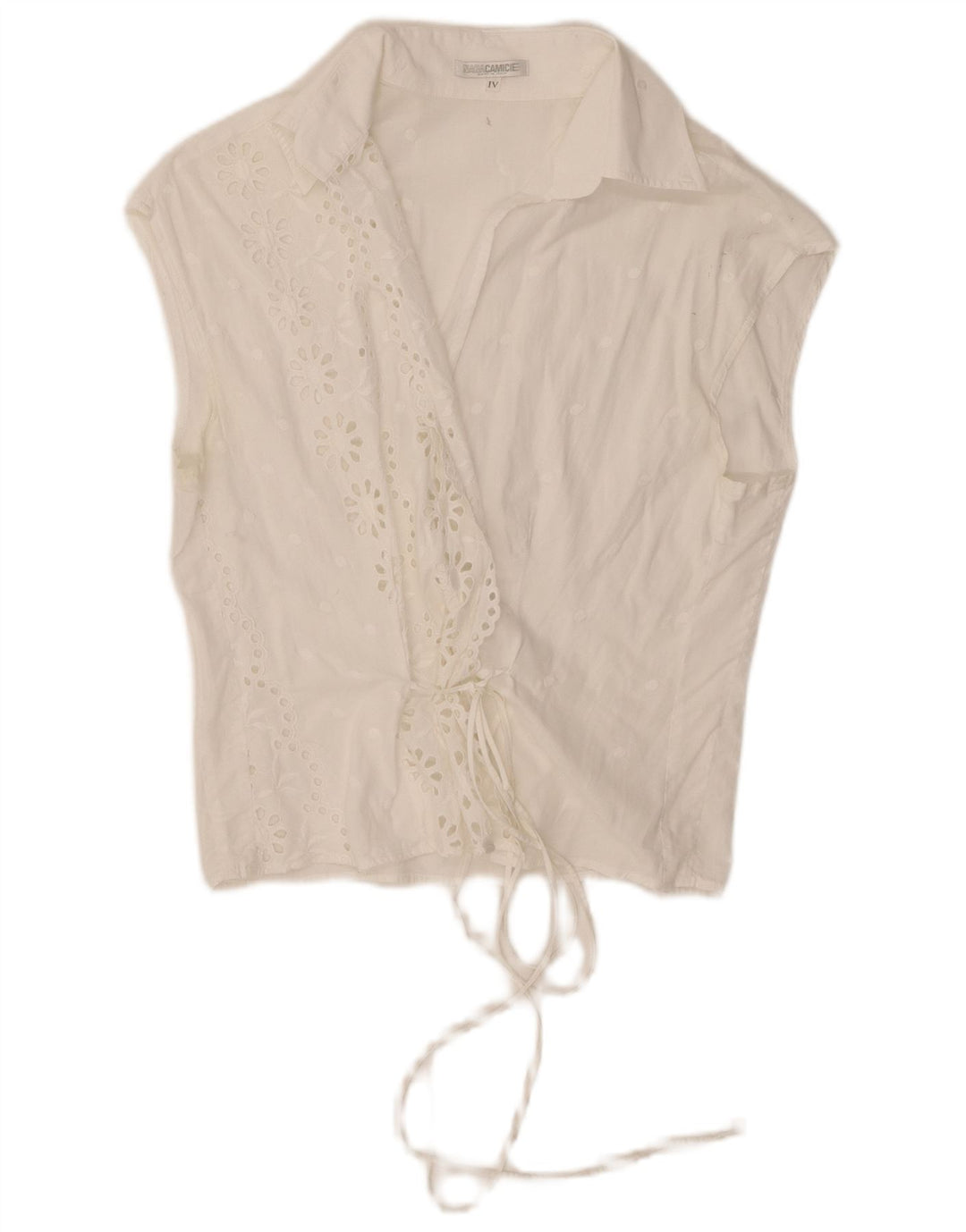 Naracamicie Camicetta a camicia senza maniche da donna UK 12 Medio Bianco