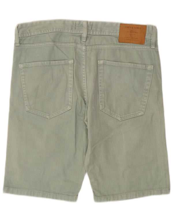 Pantaloncini di jeans vestibilità regolare da uomo Jack & Jones medi W32 cotone verde
