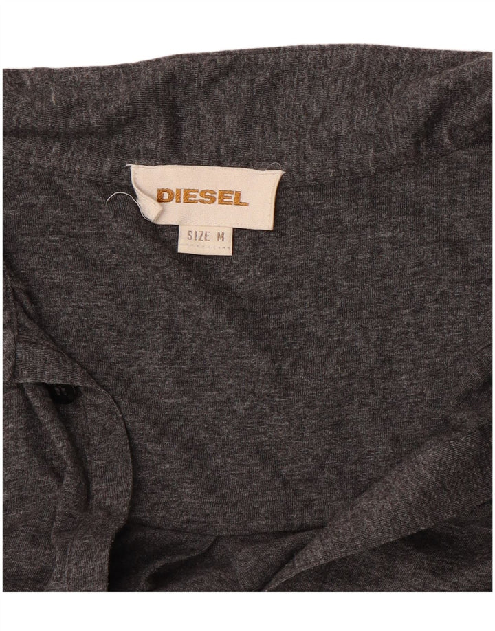 Abito polo da donna a maniche lunghe Diesel UK 14 Grigio medio maculato