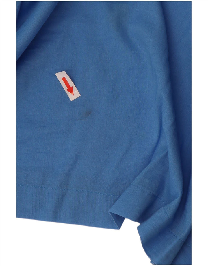 Top camicetta oversize da donna con maniche a 3/4 Sisley UK 10 piccolo cotone blu