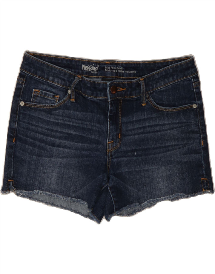 MOSSIMO Womens Mid Rise Denim Shorts US 8 Medium W29  Navy Blue Cotton Vintage Mossimo and Second-Hand Mossimo from Messina Hembry 