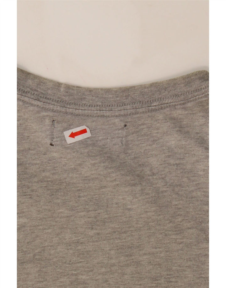 ADIDAS Mens Graphic T-Shirt Top Medium Grey Cotton Vintage Adidas and Second-Hand Adidas from Messina Hembry 