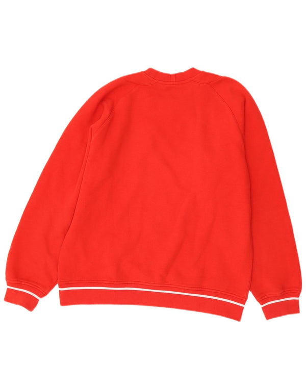 Felpa Adidas Uomo Maglione Piccolo Rosso Cotone