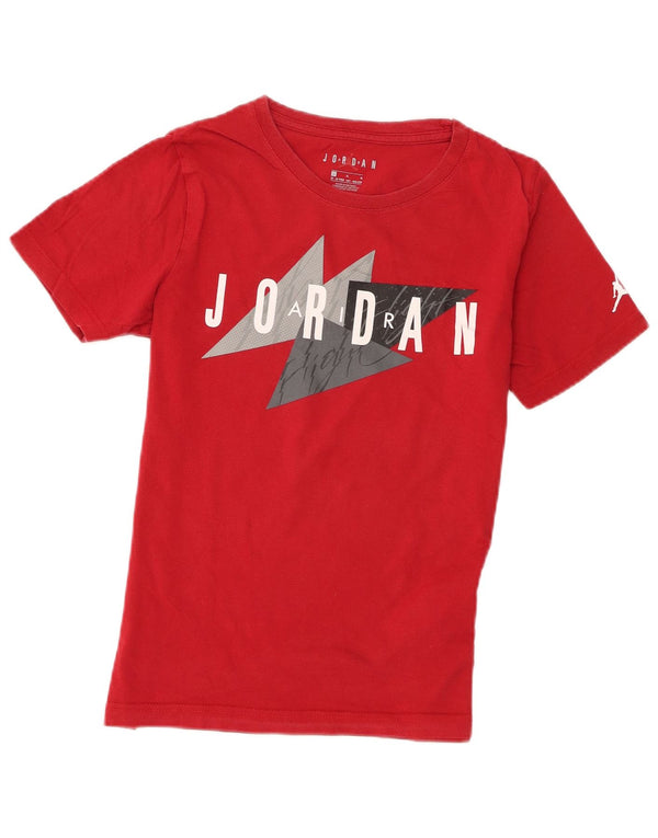 T-shirt grafica Jordan da bambino, 12-13 anni, grande, in cotone rosso