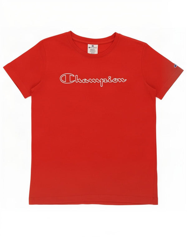 T-shirt da donna Champion Top UK 10 piccola in cotone rosso