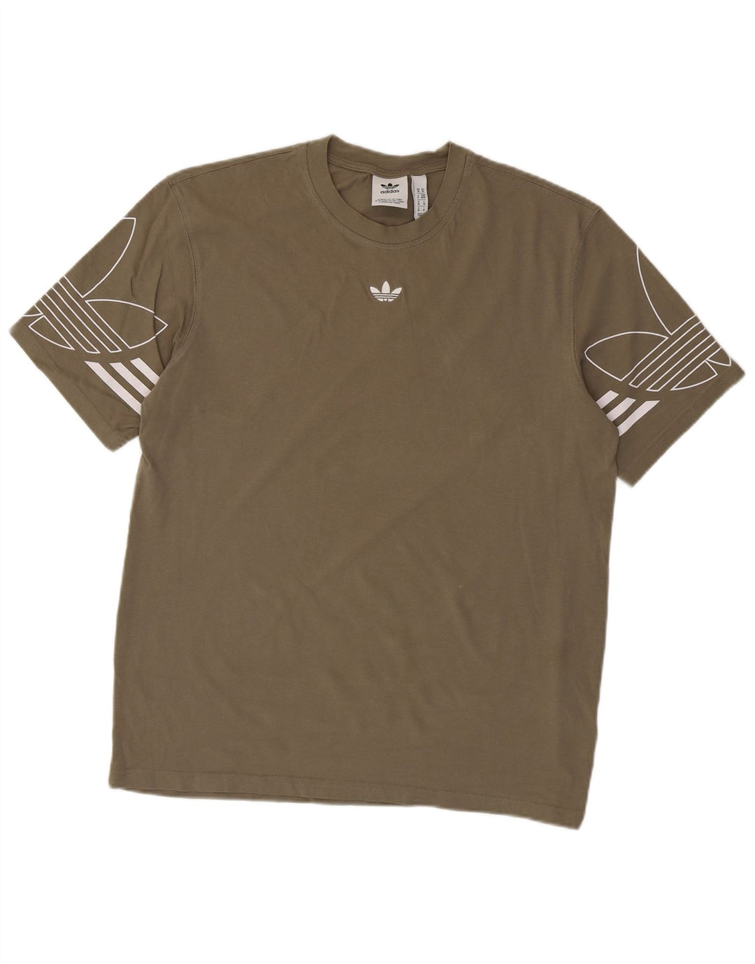 T-shirt grafica da uomo Adidas Top in cotone kaki medio
