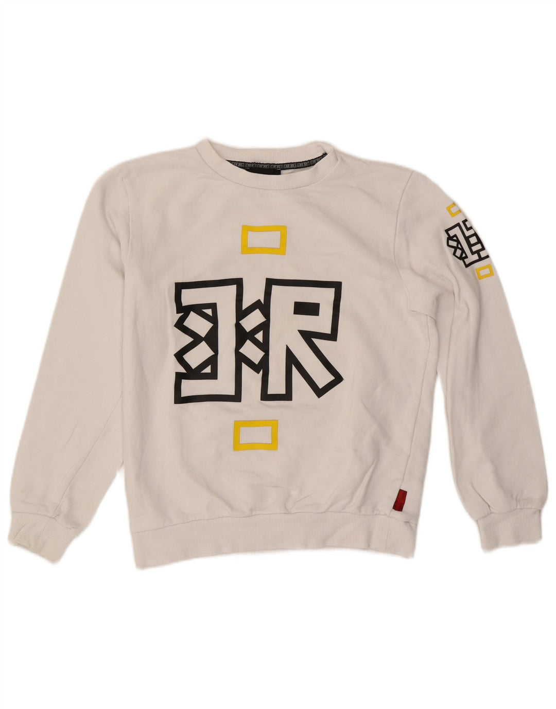 Felpa grafica da ragazzo Richmond 15-16 anni in cotone bianco