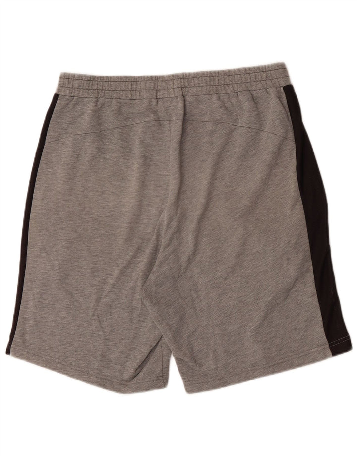 Pantaloncini sportivi da uomo Puma Large in cotone color block grigio