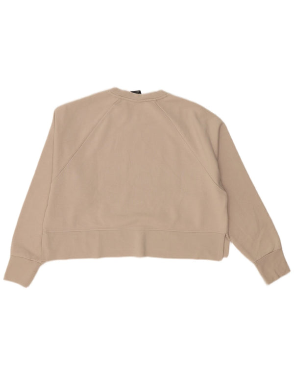 Felpa oversize con grafica Nike Dri Fit da donna UK 14 Grigio medio