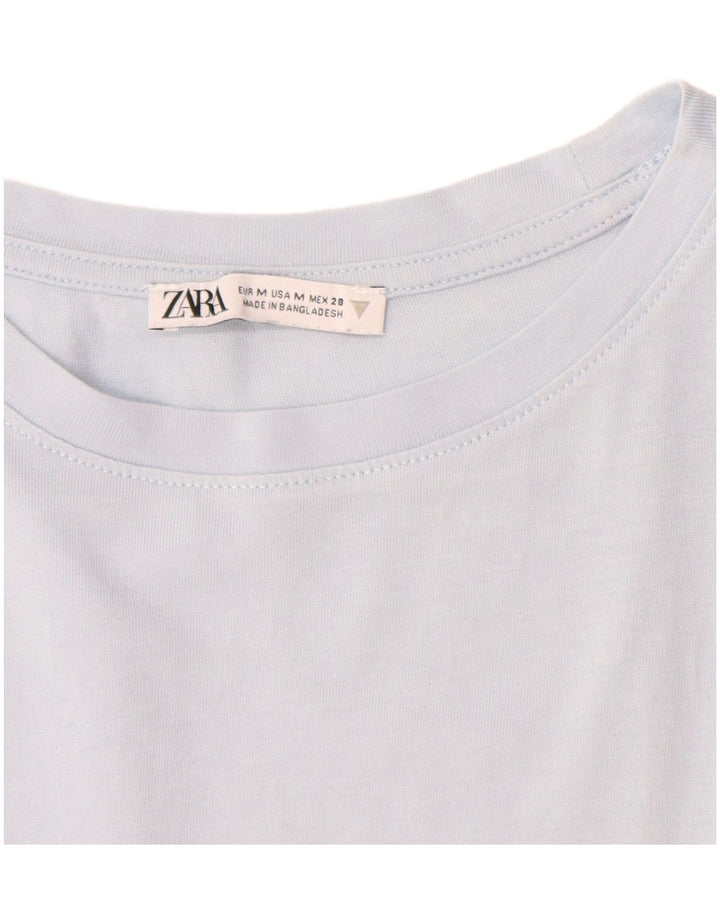 T-shirt Zara da donna Top UK 14 blu medio