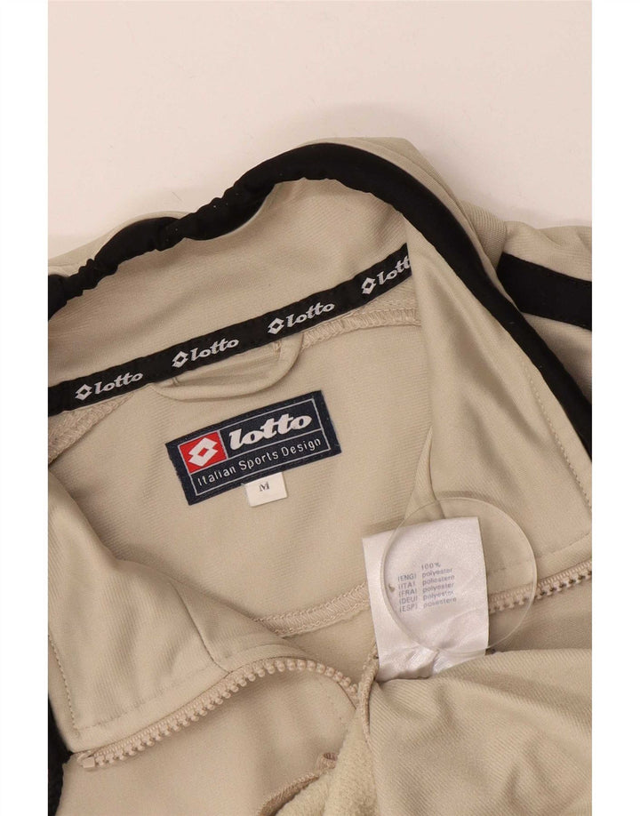 Lotto Giacca da tuta da uomo in poliestere color block beige medio