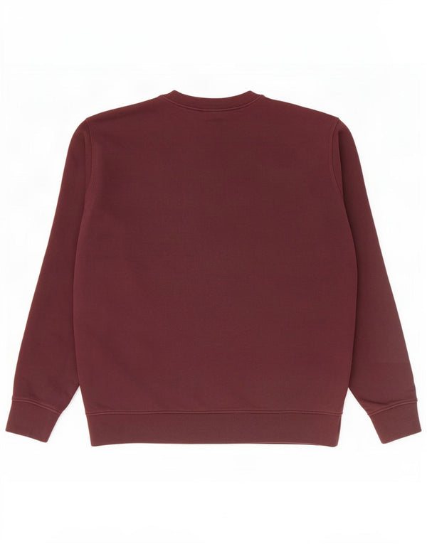 Felpa da uomo Marks & Spencer maglione grande in cotone bordeaux