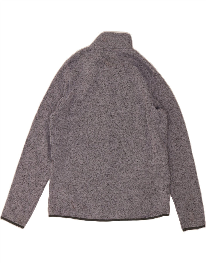 EDDIE BAUER Womens Tracksuit Top Jacket UK 18 XL Grey Flecked Polyester Vintage Eddie Bauer and Second-Hand Eddie Bauer from Messina Hembry 