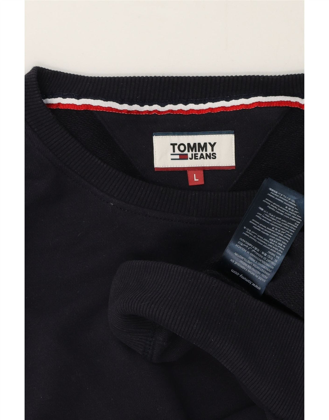Tommy Hilfiger Uomo Felpa Maglione Grande Blu Navy Cotone