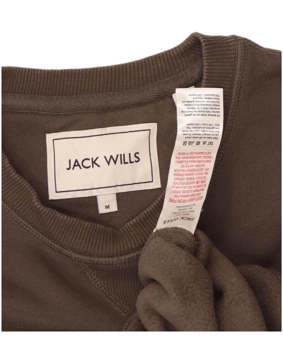 JACK WILLS Felpa da uomo Maglione in cotone marrone medio