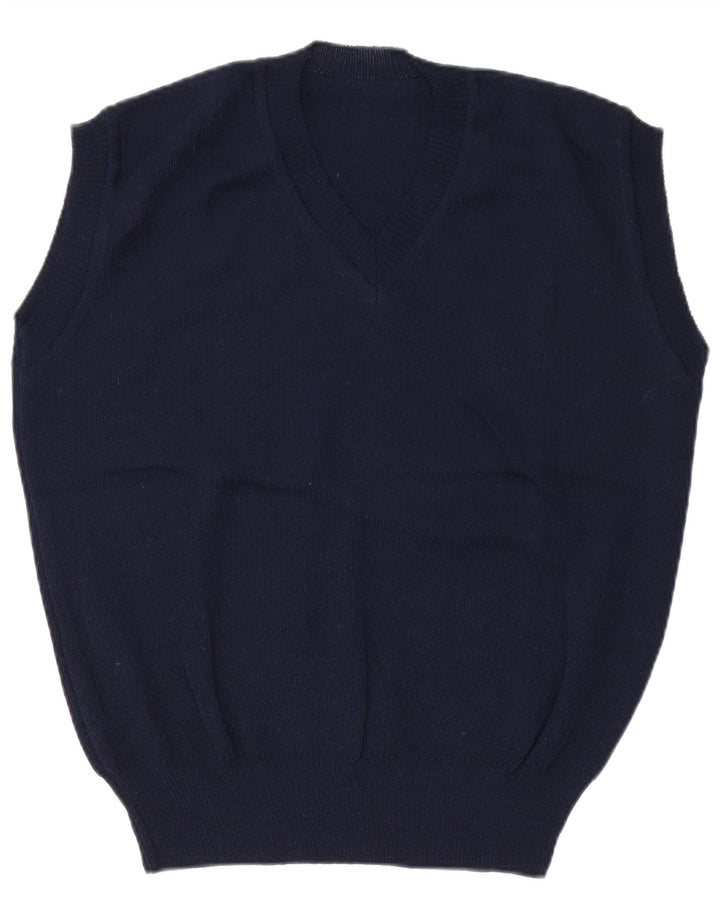 Canottiera vintage da uomo EU 50 media blu navy in poliacrilico