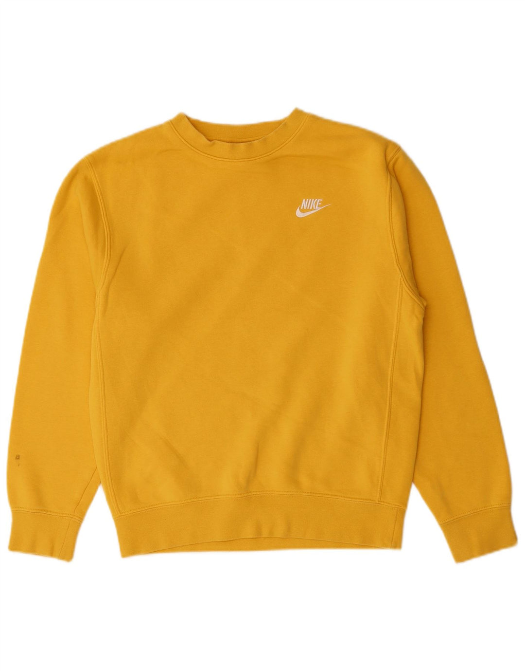 Felpa da uomo NIKE maglione XS in cotone giallo