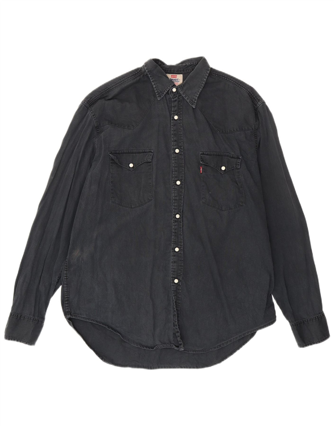 Camicia di jeans da uomo LEVI'S XL in cotone nero