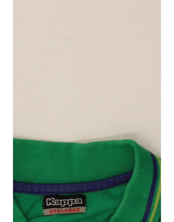 Polo Kappa da uomo 3XL a righe verdi