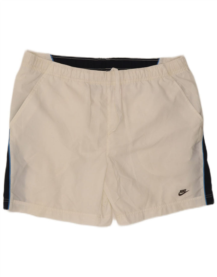 Short da nuoto Nike da uomo XL Colore bianco a blocchi in poliestere