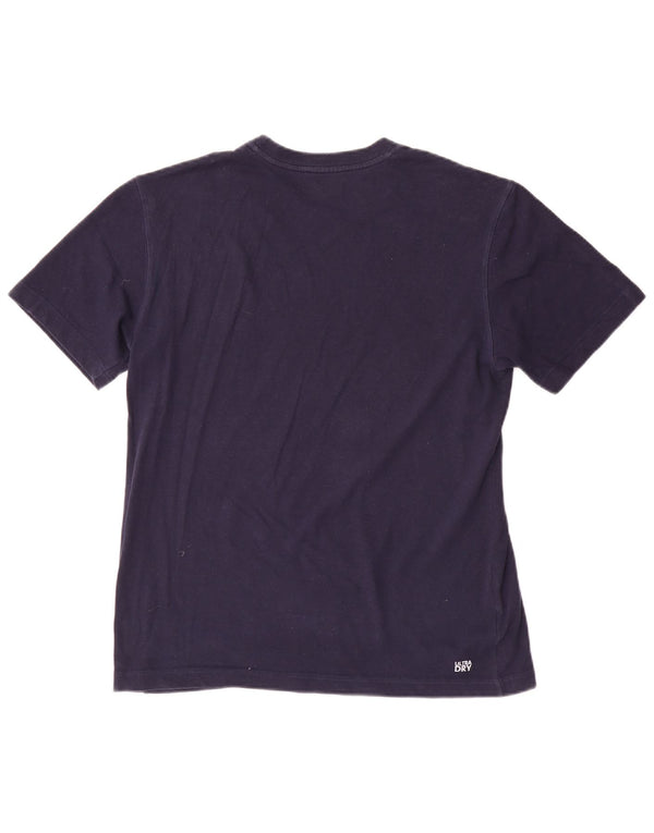 T-shirt da uomo Lacoste taglia 3 piccola in cotone blu navy