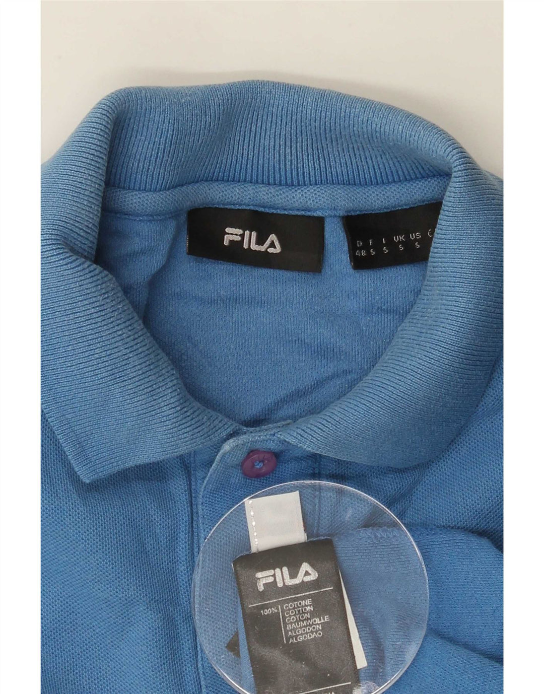 Polo da uomo Fila Small in cotone blu