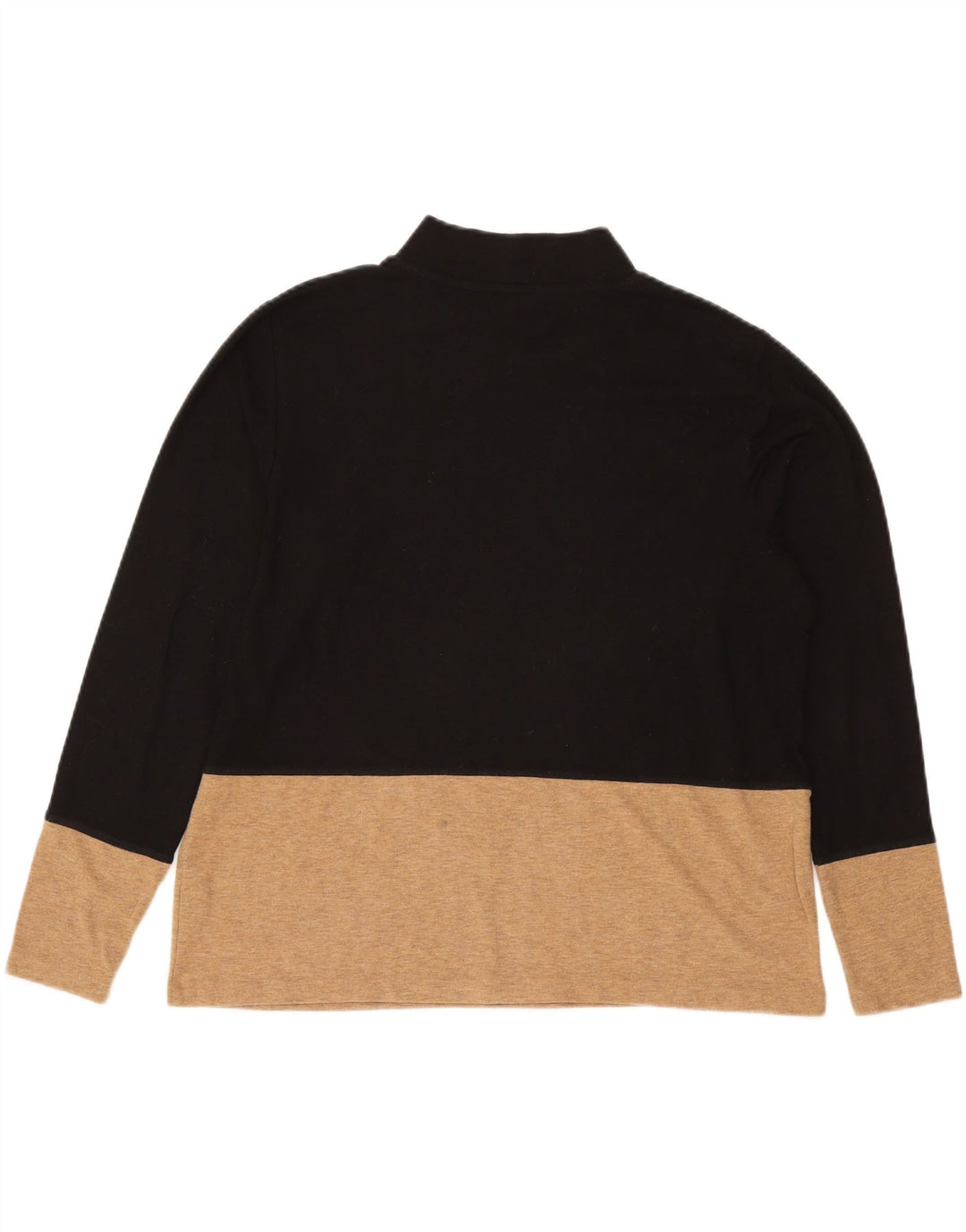 MARKS & SPENCER Camicetta da donna Top UK 16 Large Nero Poliestere a blocchi di colore