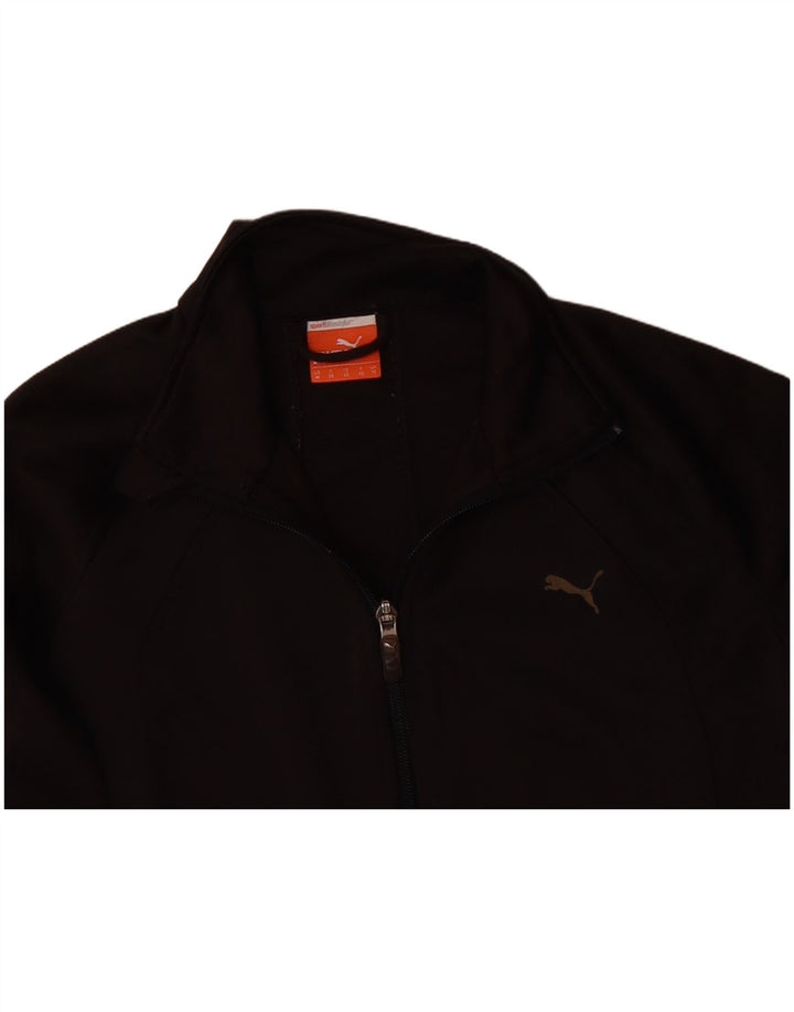 PUMA Womens Tracksuit Top Jacket UK 12 Medium  Black Polyester
