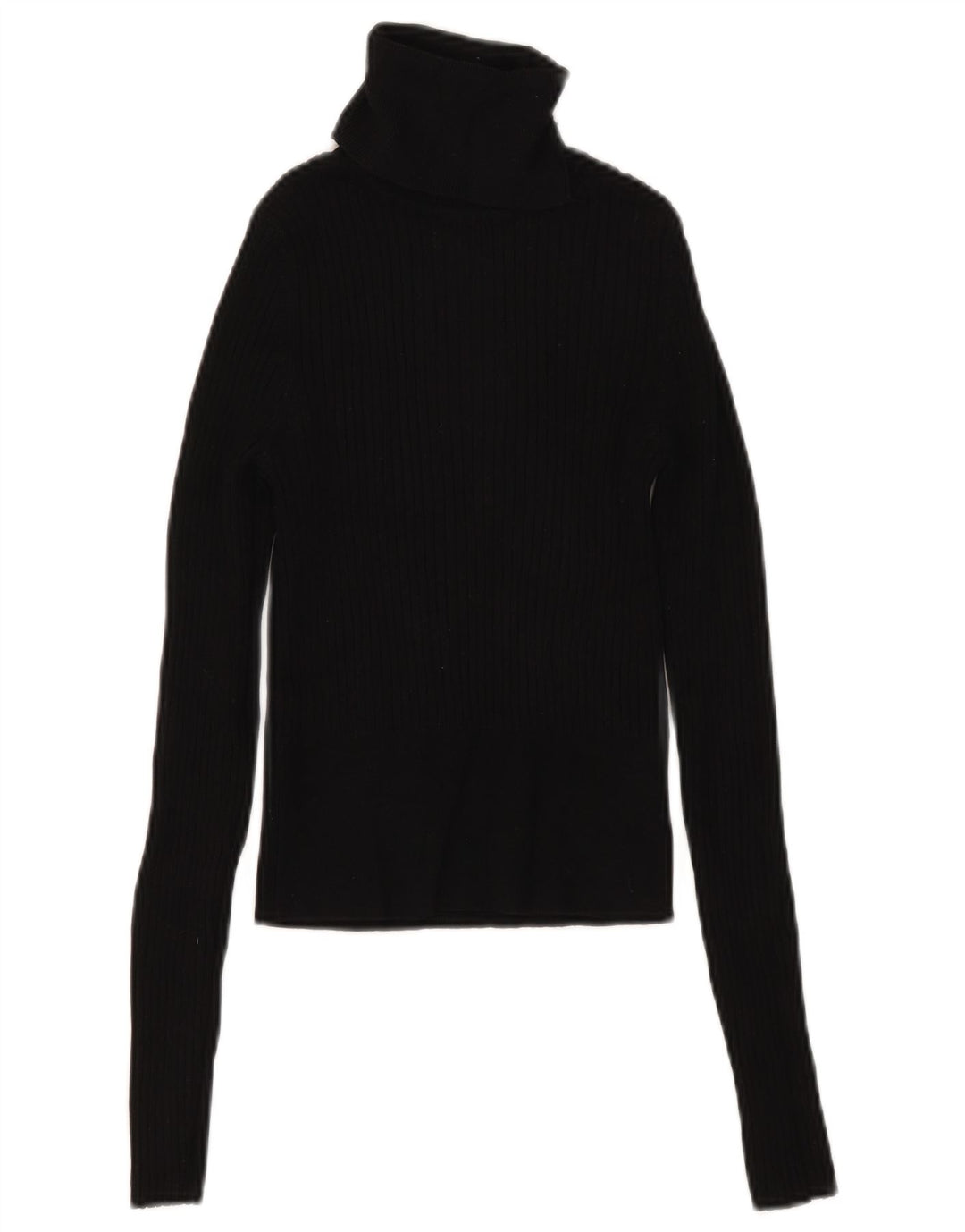 Top corto da donna Zara a maniche lunghe UK 8 piccolo in viscosa nera