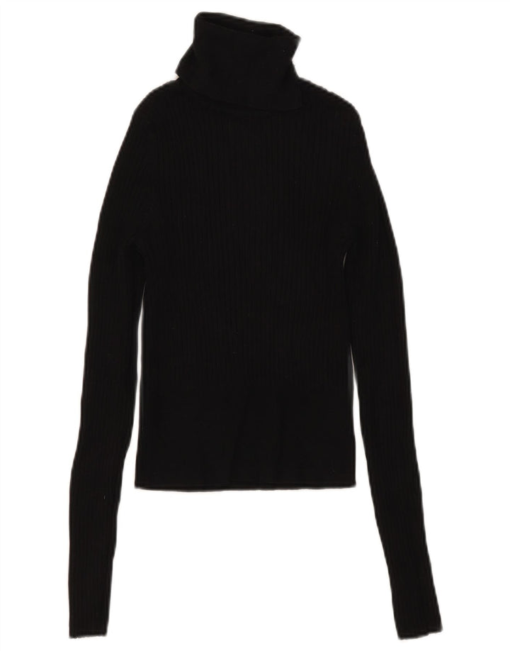 Top corto da donna Zara a maniche lunghe UK 8 piccolo in viscosa nera