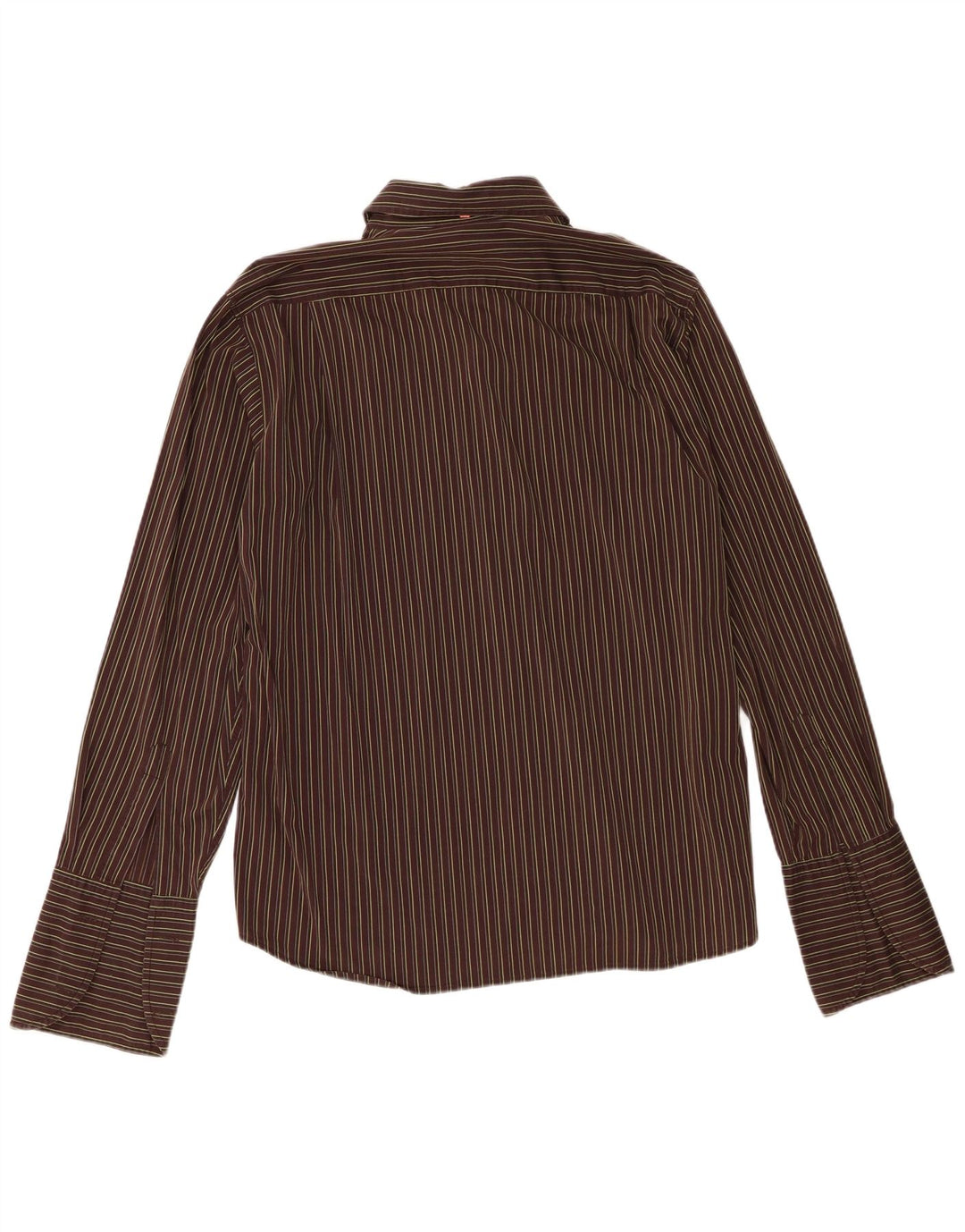 Camicia formale da uomo Hugo Boss XL in cotone a righe marrone