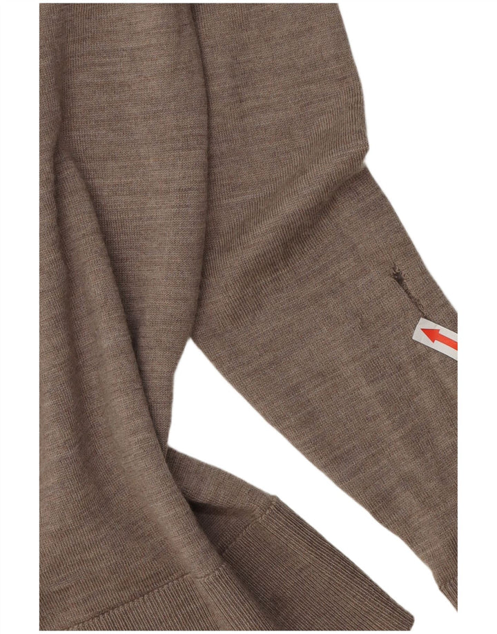 Maglione maglione collo alto da donna Marks & Spencer UK 10 piccolo grigio