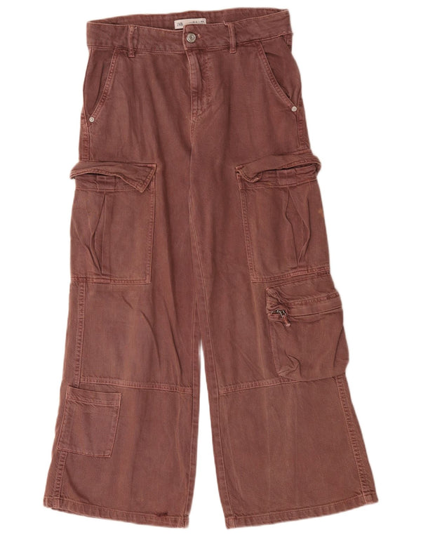 Pantaloni cargo Zara per ragazze, gamba larga, 13-14 anni, W30 L26 Marrone