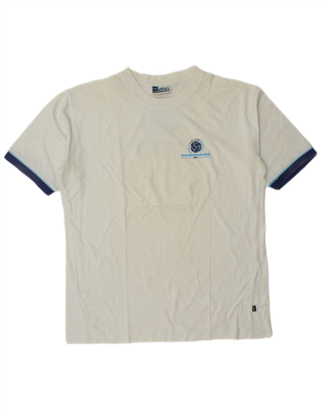 T-shirt grafica da uomo Asics, taglia grande, in cotone color block bianco