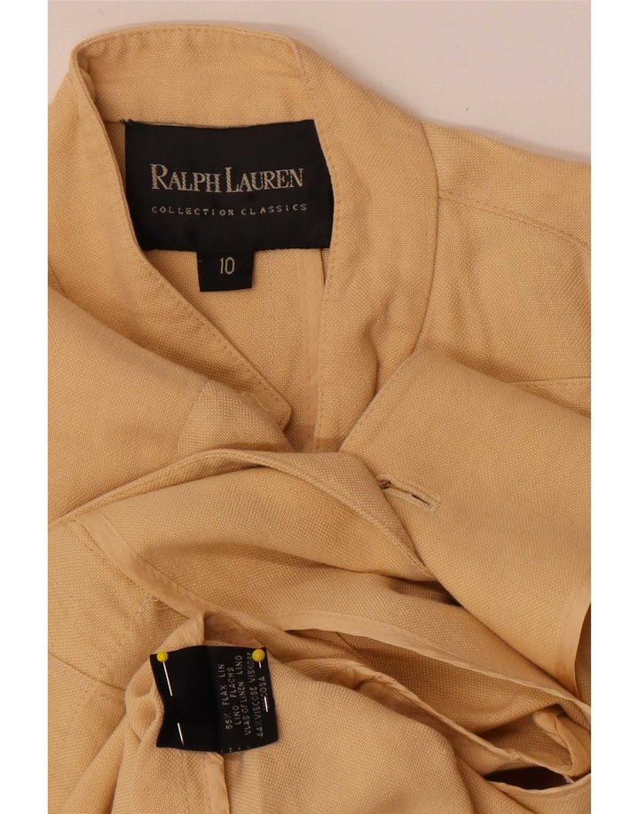Giacca utilitaria da donna Ralph Lauren US 10 grande lino beige