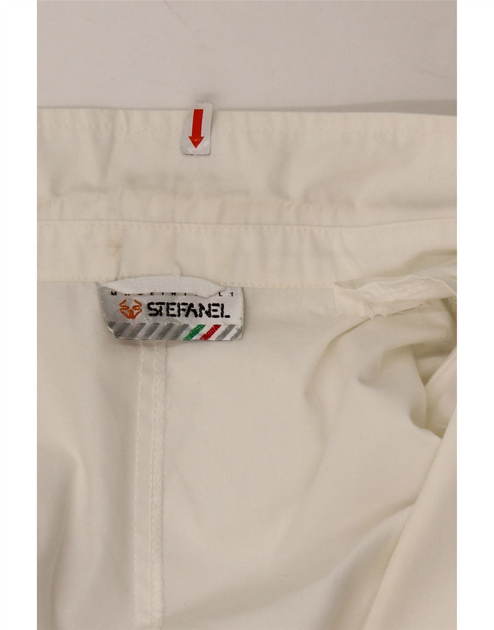 STEFANEL Mens 2 Button Blazer Jacket UK 42 XL White Polyester