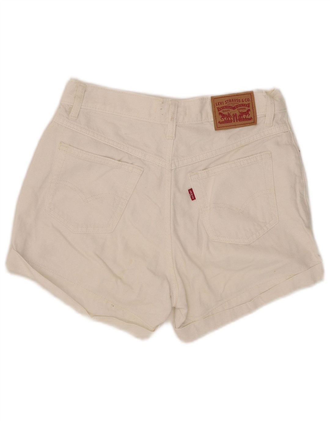 Pantaloncini di jeans da donna Levi's W27 piccoli bianchi