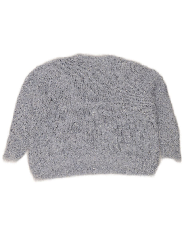 Maglione maglione girocollo da donna Marks & Spencer UK 20 2XL poliestere blu