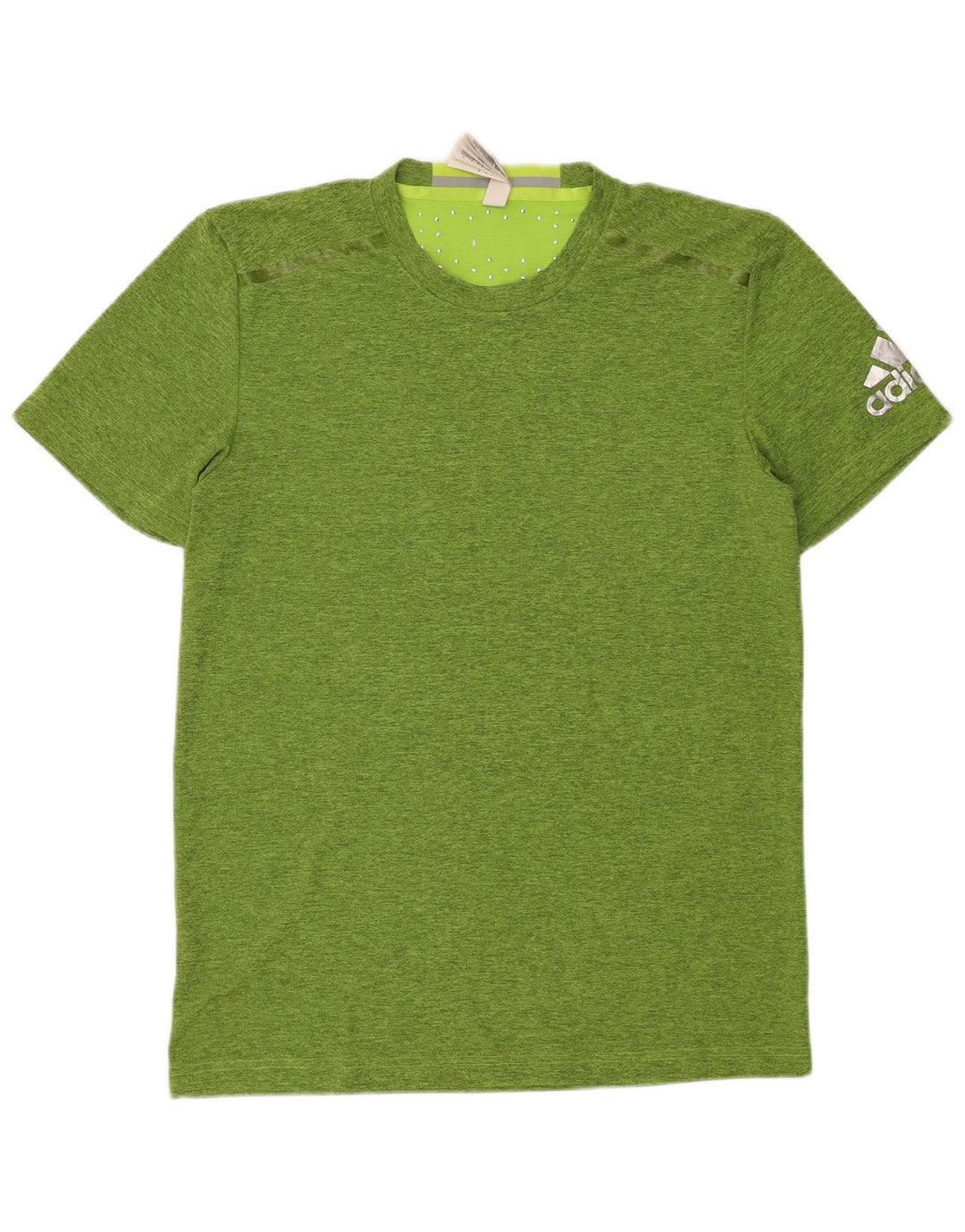 T-shirt da uomo Adidas Top in poliestere chiazzato verde medio